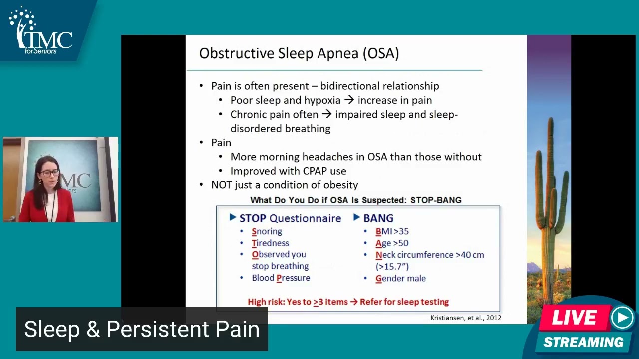 How does sleep affect chronic or persistent pain