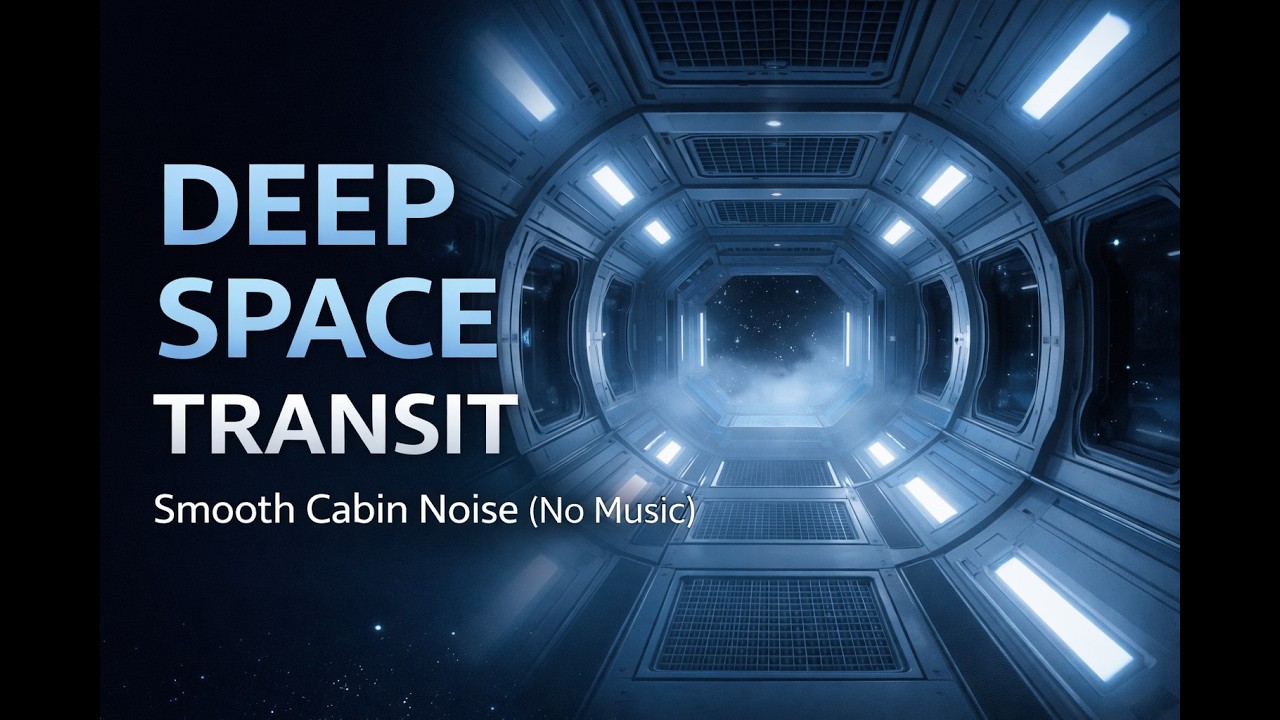 Deep Space Transit (3H20) — Smooth Cabin Noise for Sleep, Focus & Relaxation (No Music)