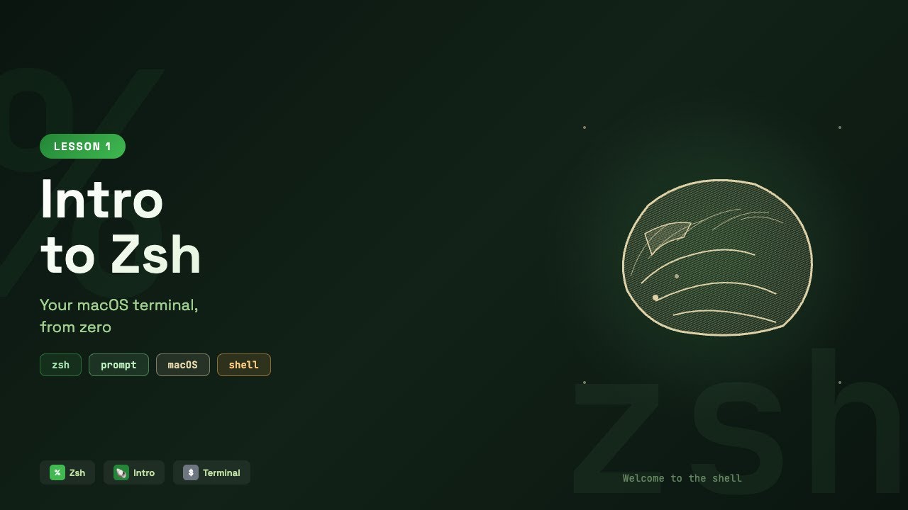 Zsh Shell Tutorial for Beginners | Introduction to Zsh on mac (Lesson 01)