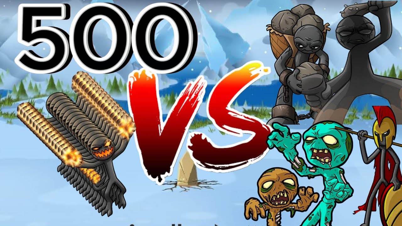 Stick war 3 : 500 BOMBS epic climb. the most exciting fight ever