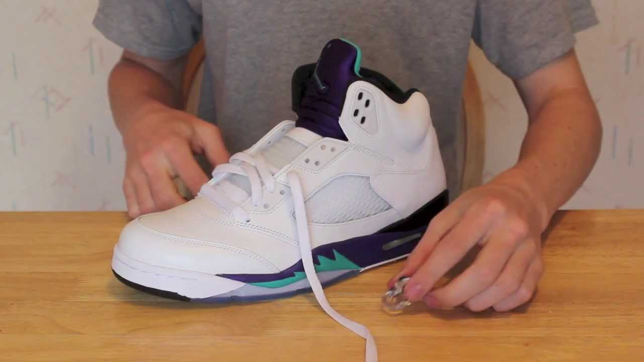 How I Lace My Grape 5's! - @WeAreTheTrend