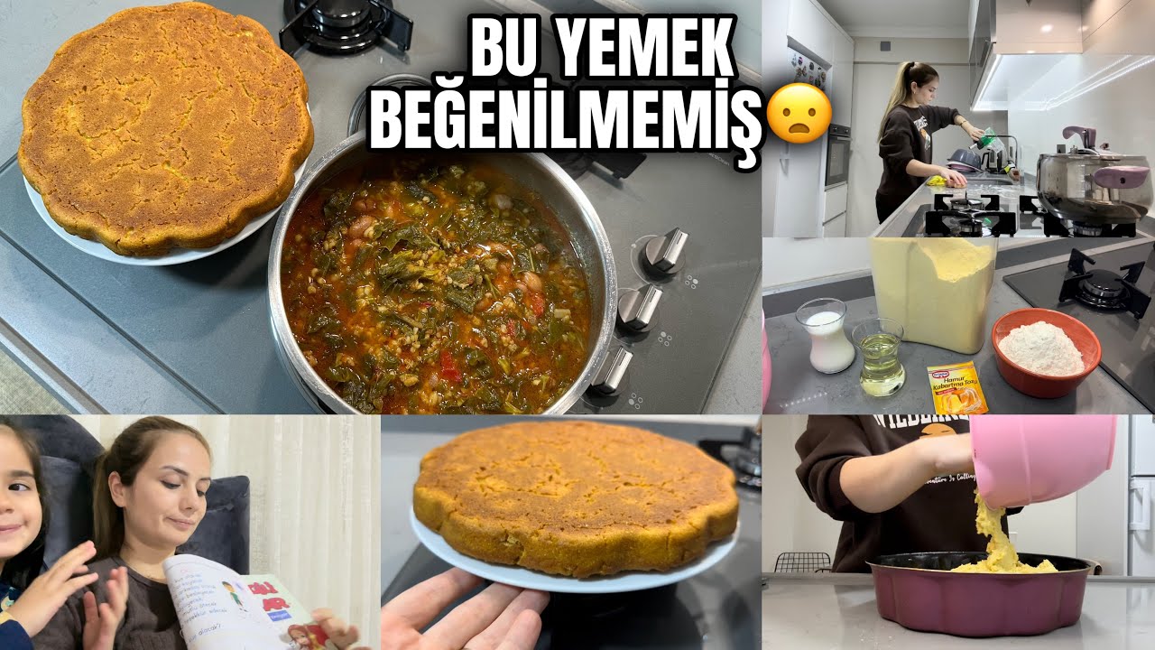 MISIR EKMEĞİNİ MUTLAKA DENEYİN👍MENÜDE KARA LAHANA YEMEĞİ👍BİRİNCİ DÖNEMİ Bİ ATLATSAK😅GÜNLÜKVLOG