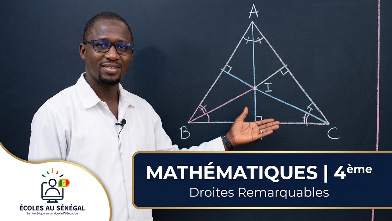 Cours -Quatrième - Mathématiques : Droite remarquable dans un triangle / M. Ndour