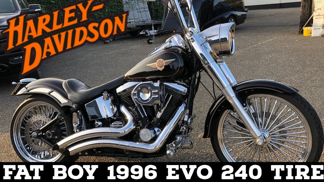 Fat Boy Harley Davidson 240 Rear Tire Fatboy Evo 21 inch front big fat spokes 18 inch 8.5 rear wheel