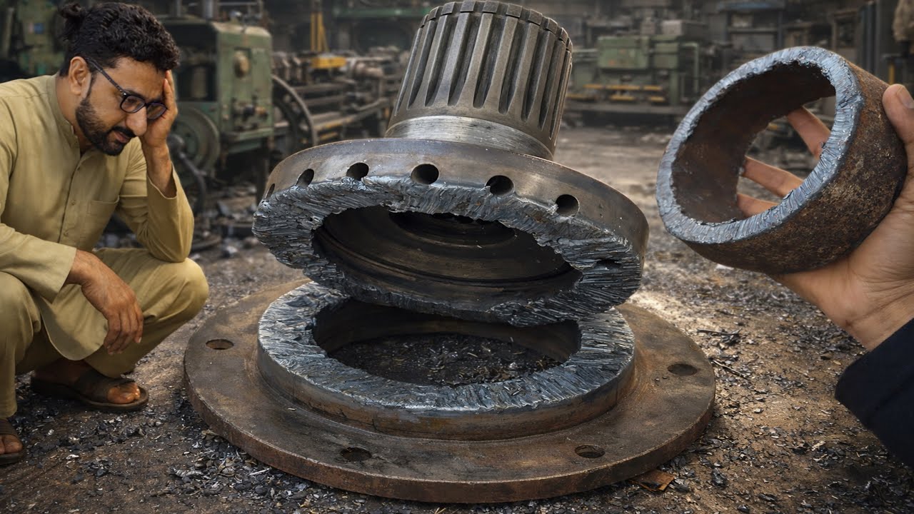 Incredible Axle Flange Hub Repair Using Simple Tools | Broken Axle Reattaching Process