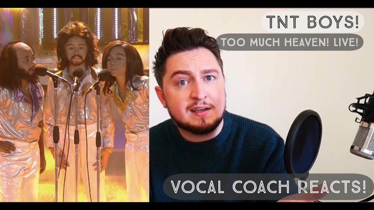 Vocal Coach Reacts! TNT Boys (as the Bee Gees)! Too Much Heaven! Live!