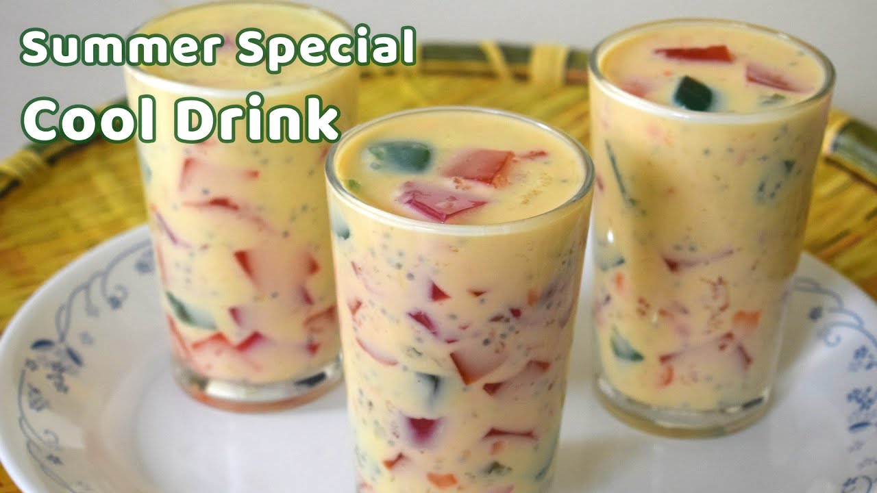 பால் சர்பத் செய்முறை summer drinks at home/special Iftar drink recipe in tamil/custard Milk Sharbat