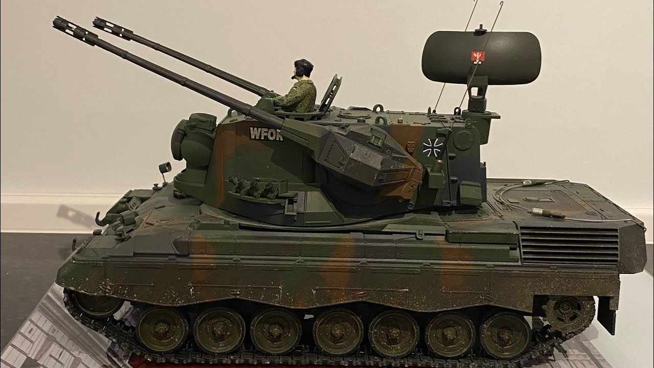 German Gepard Tank Airbrush weathering and first complete test Haya
