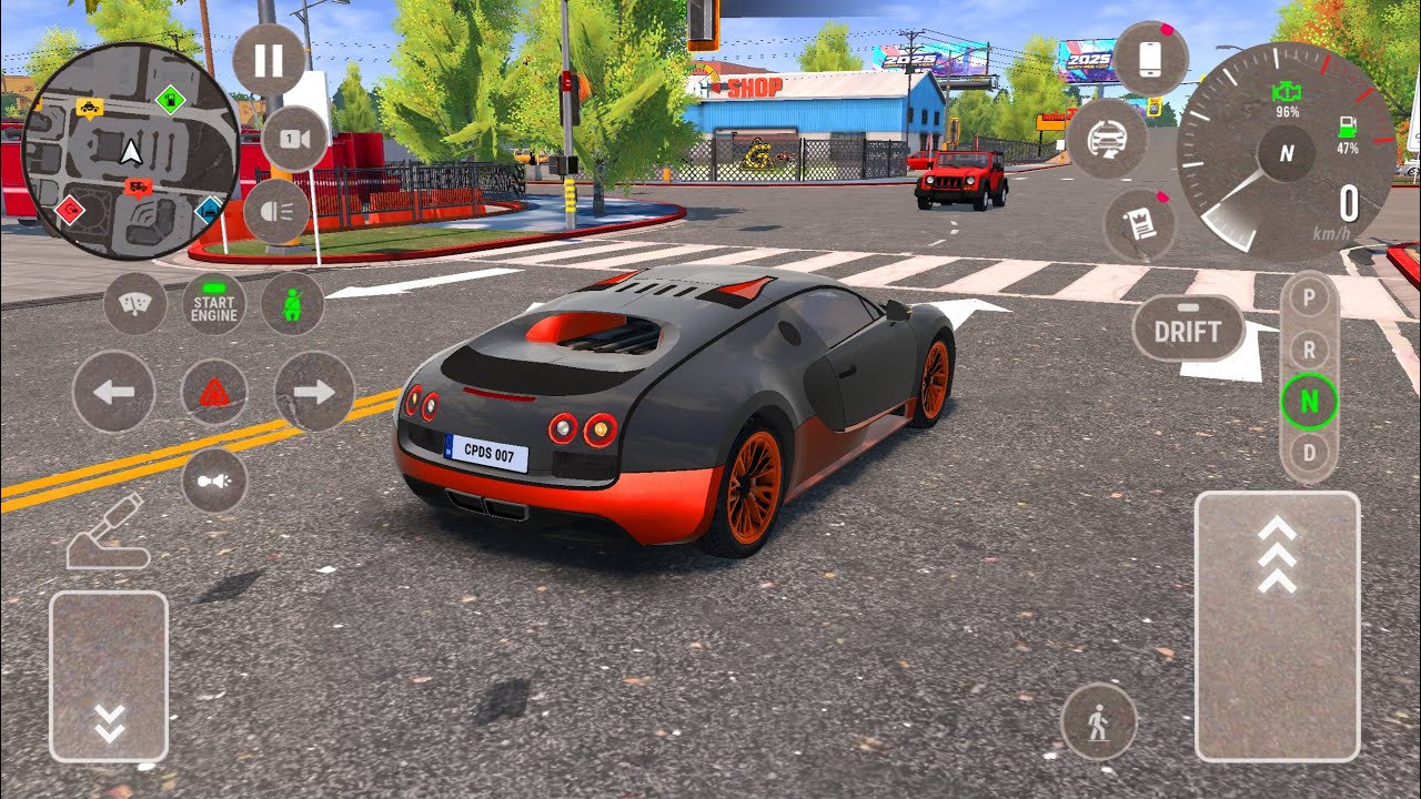 Enjoy my drive in Car Parking Driving School with Bugatti Veyron 16.4 !