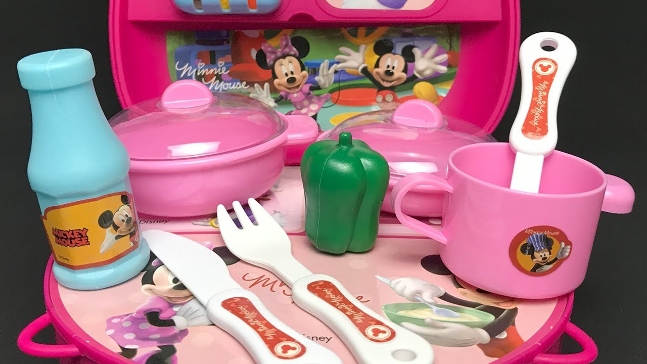 Disney Minnie Mouse Friends Kitchen Set Satisfying with Unboxing Compilation Toys ASMR #896