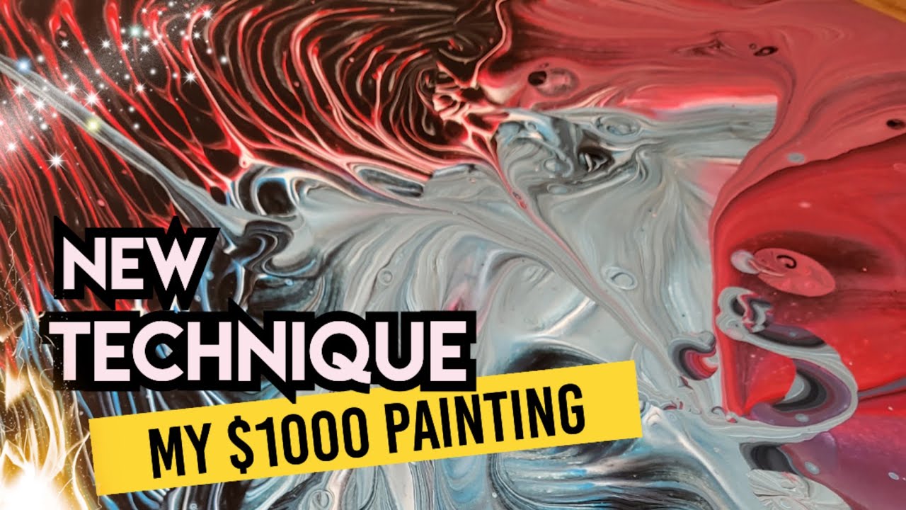 My NEW TECHNIQUE & $1000 Painting... 🤯 Bold & Abstract Color Art