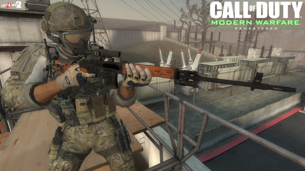 Left 4 Dead 2 Call of Duty Modern Warfare Remastered Dragunov SVD - Denny - (MS - G3SG) Gameplay