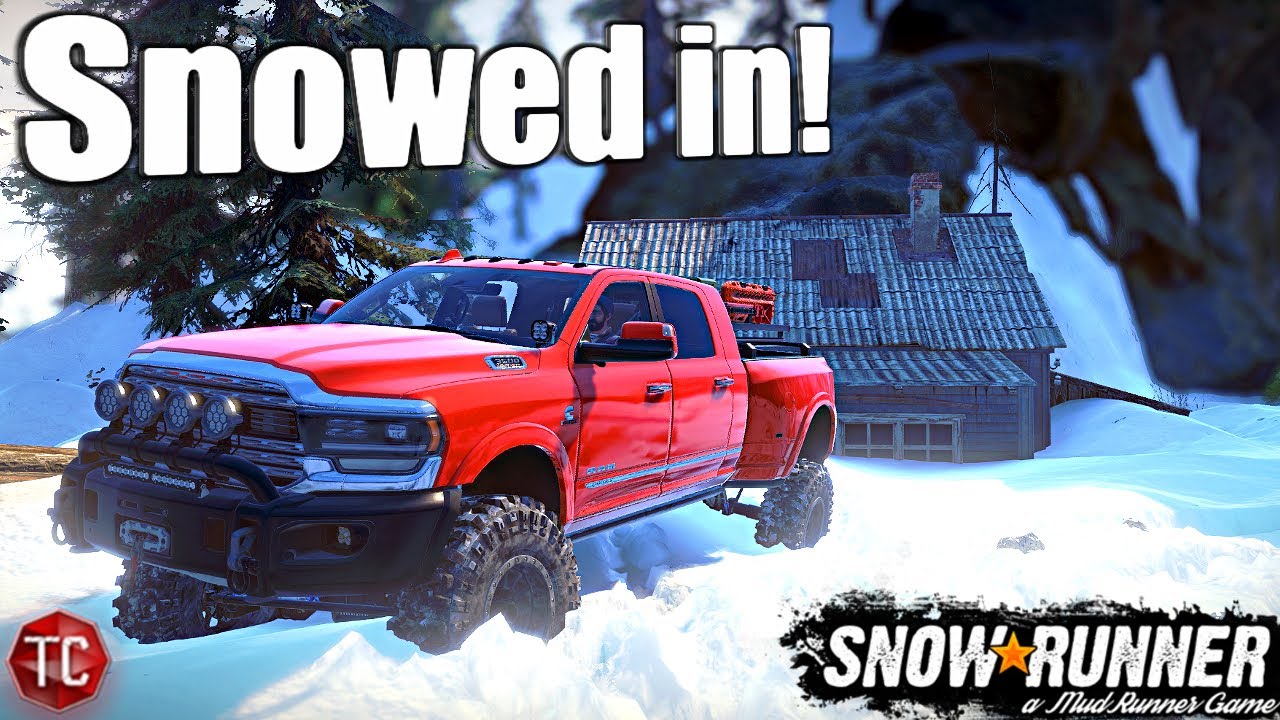 SnowRunner RP! OVERLAND ADVENTURE in WINTER in RAM 3500 CUMMINS MEGA CAB!