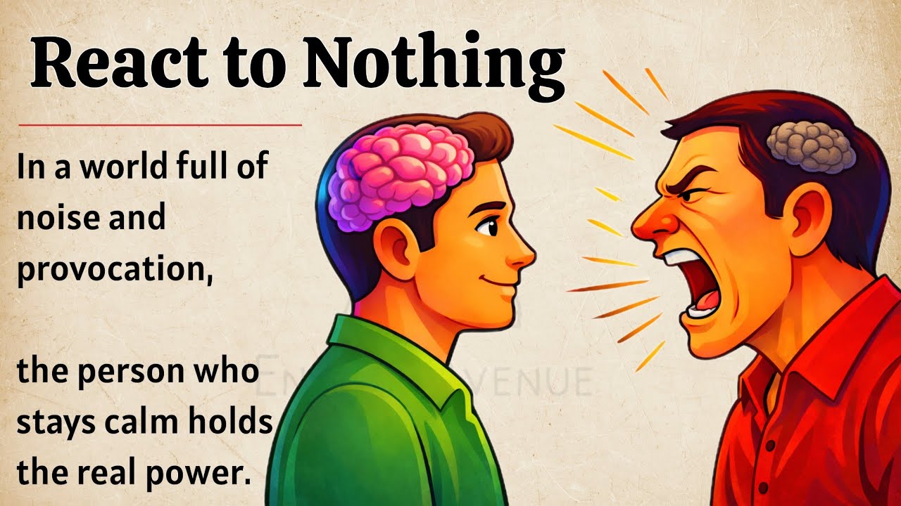 React to Nothing - Learn to Act If Nothing Bothers You || Improve Your English Fluency ✅️ 