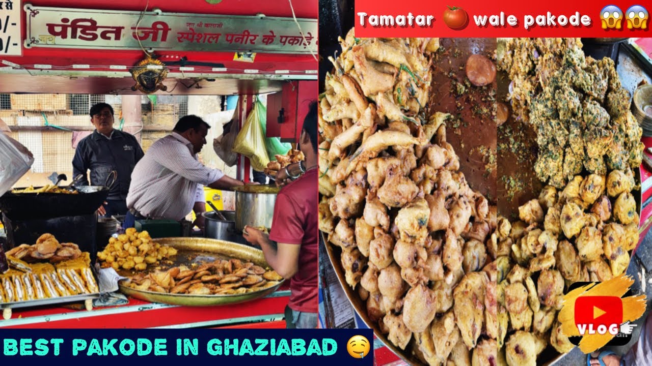 Ghaziabad ke famous pandit ji k pakode 😱😱