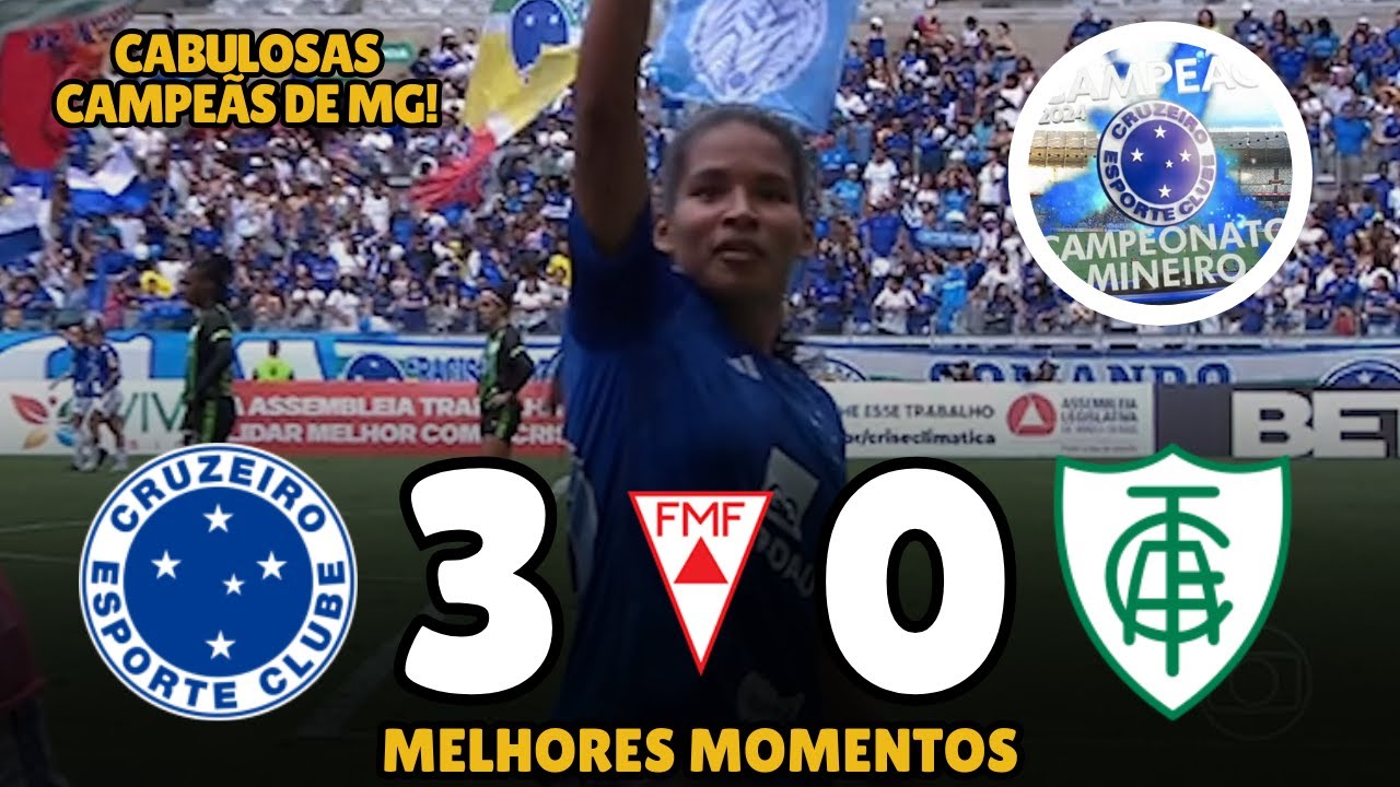 Cruzeiro 3 x 0 América-MG | Melhores Momentos (COMPLETO) Final Mineiro Feminino 2024