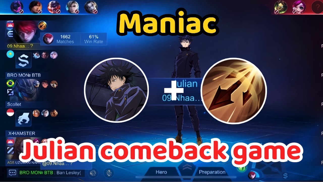 📣‼️JULIAN EXP MANIAC COMEBACK GAME 💀😱 | JulianNhaa ✨