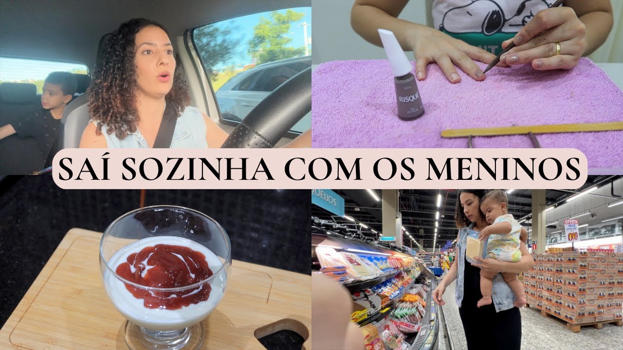 PRECISEI SAIR SOZINHA COM OS MENINOS, VICIAMOS NESSA SOBREMESA PRÁTICA, FIZ AS UNHAS NA MADRUGADA