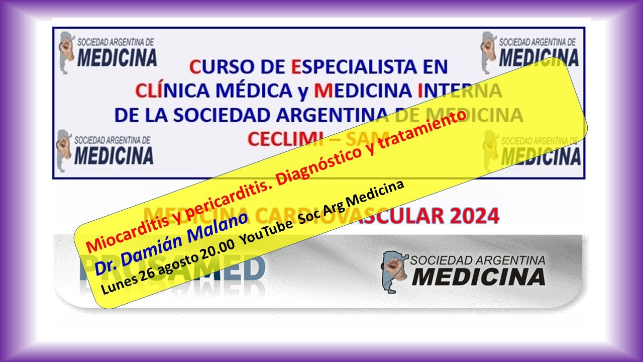👉Miocarditis y pericarditis. Diagnóstico y tratamiento