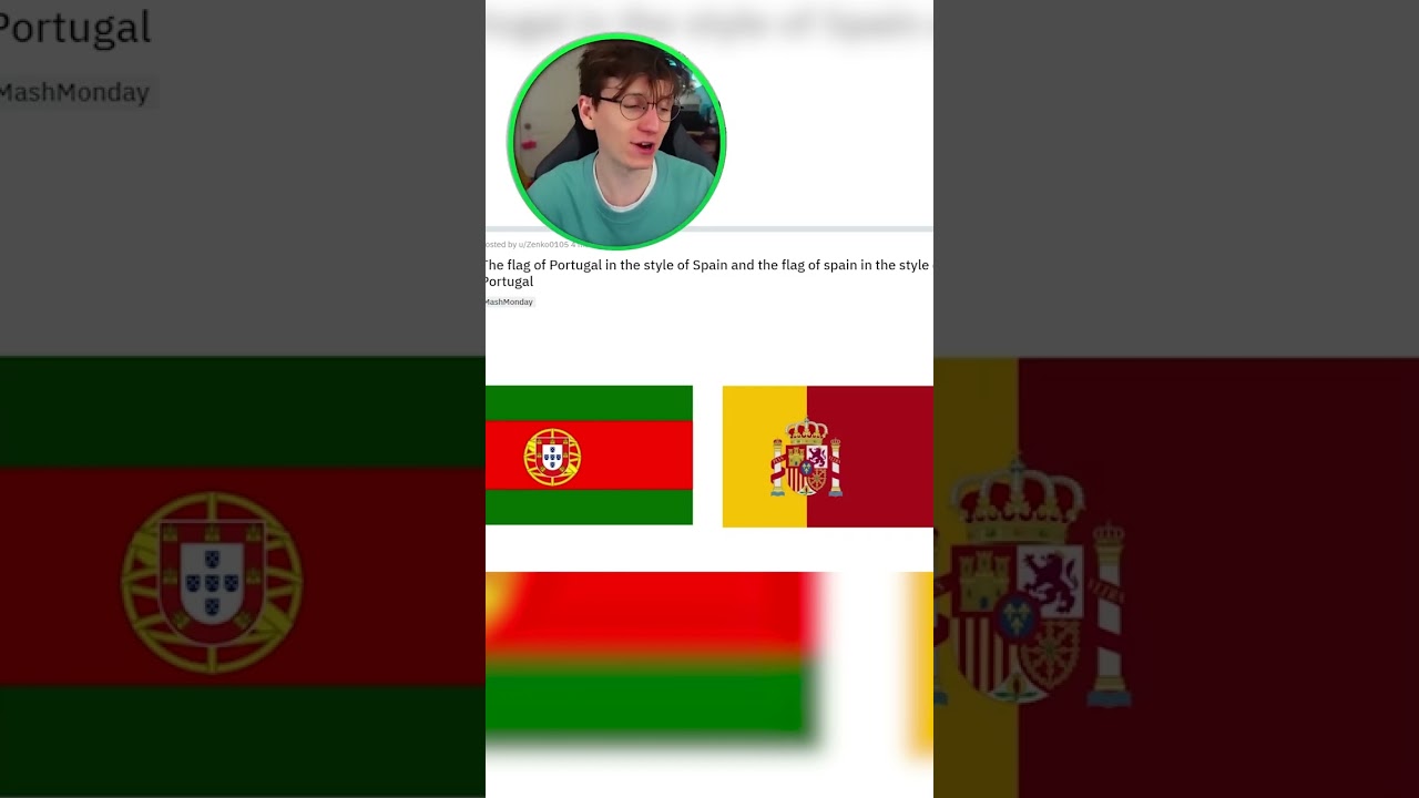 Swapping the PORTUGUESE and SPANISH Flag! #shorts