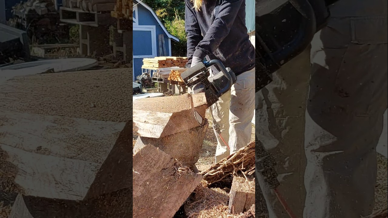 Making a large walnut bowl without a lathe! #carving #woodworking #bowl #wood #maker #craft #decor