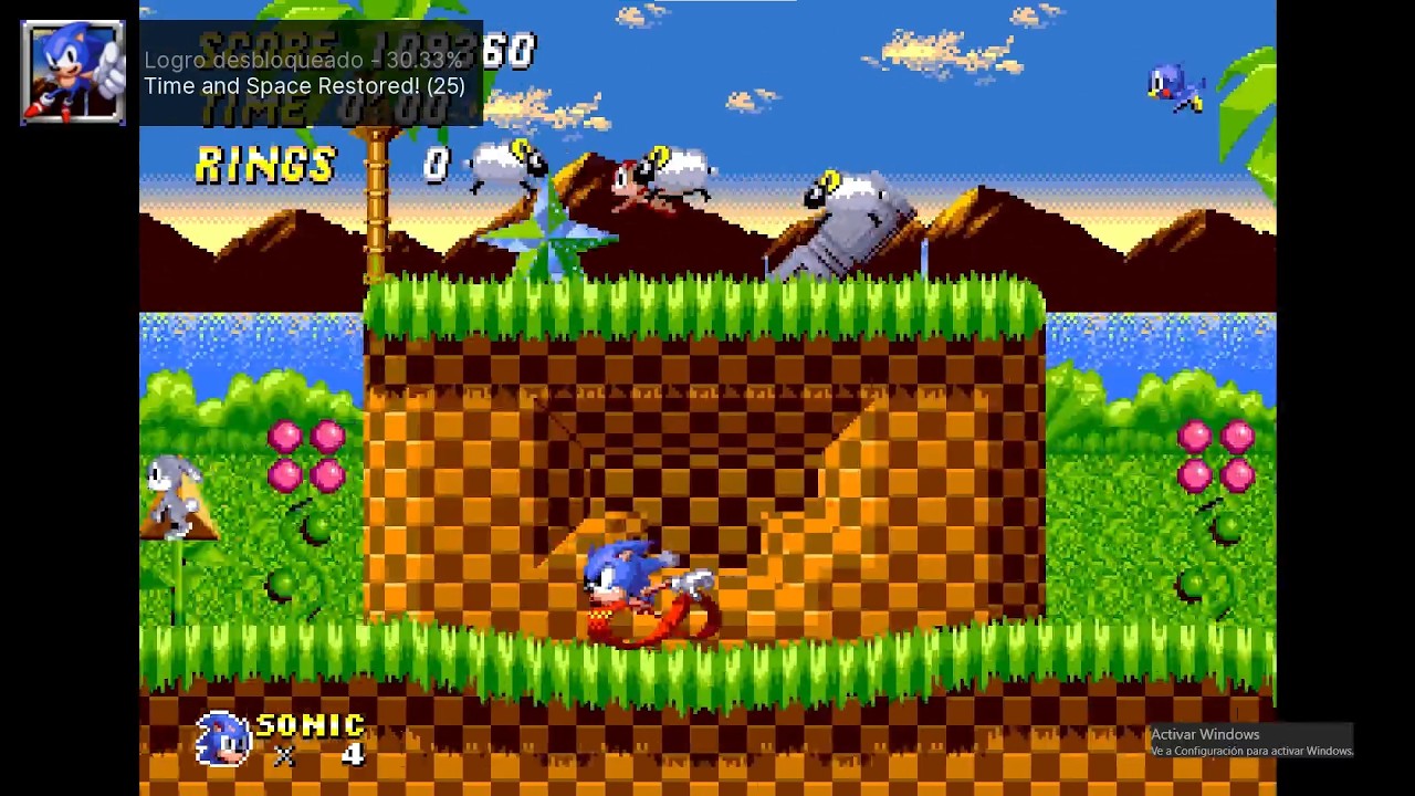 Sonic Sunventure achievement Search and Find, with the Chaos Emeralds! + Time and Space Restored!