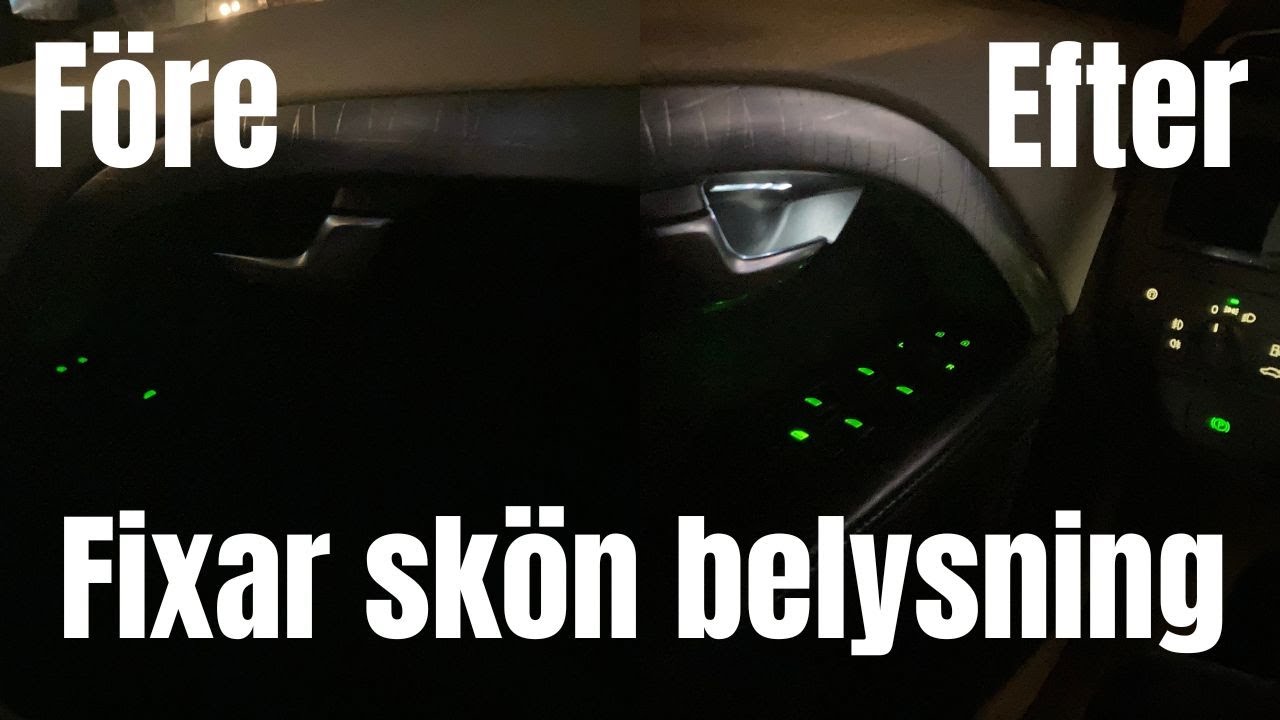 Fräck belysning på innerdörrshandtagen. Blir otroligt bra. Volvo XC70 2012.