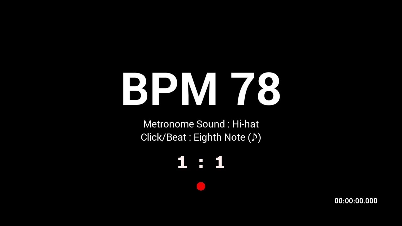 Metronome BPM 78 / Hi-hat / 8th