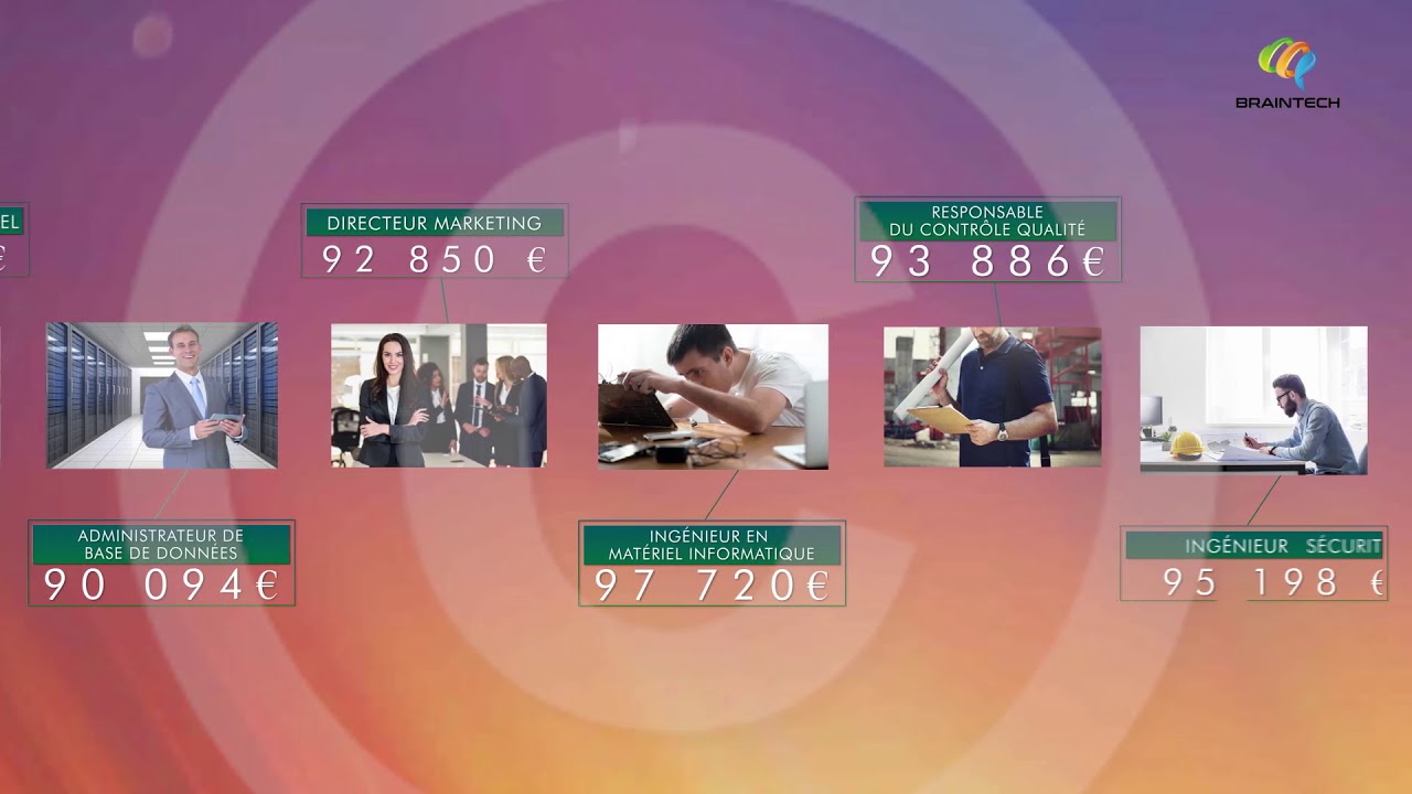 Comparaison - Les m&eacute;tiers les mieux pay&eacute;s / Comparison - The highest paid jobs