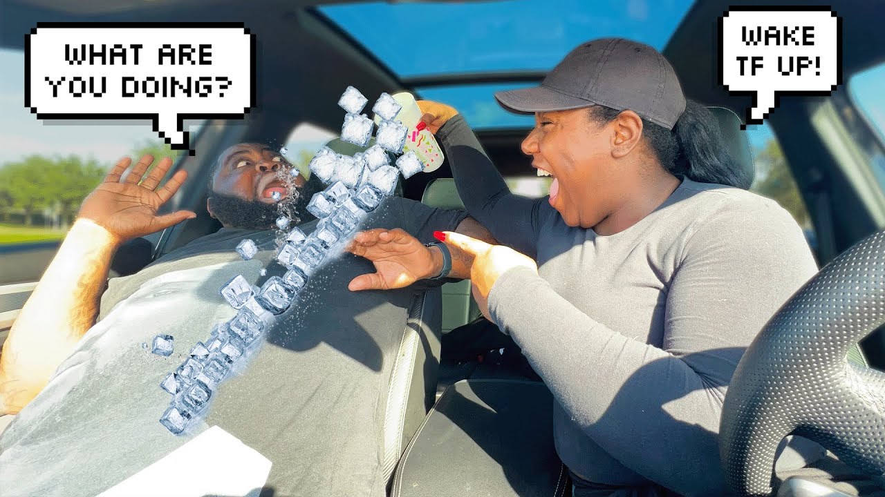 DUMPING ICE ON MY HUSBAND IN HIS SLEEP REVENGE PRANK! *HILARIOUS*