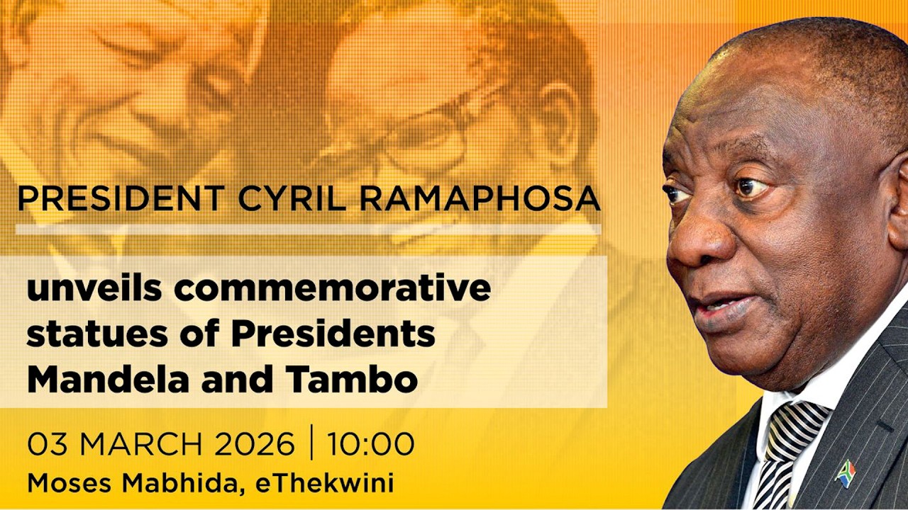 President Cyril Ramaphosa unveils statues in honour of freedom stalwarts in eThekwini