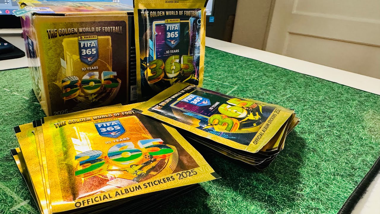 Komplettes FIFA 365 2025 STICKER Display (36 Tüten) Unboxing [deutsch]