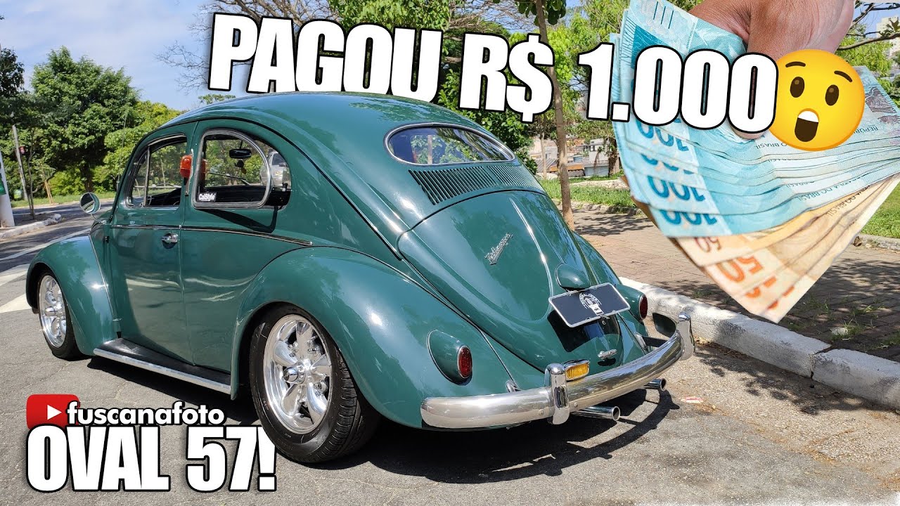 PAGOU R$1.000 NO FUSCA OVAL 1957! COM O MESMO DONO HÁ 29 ANOS DESPERTOU PAIXÃO PELO FUSCA NA FAMÍLIA
