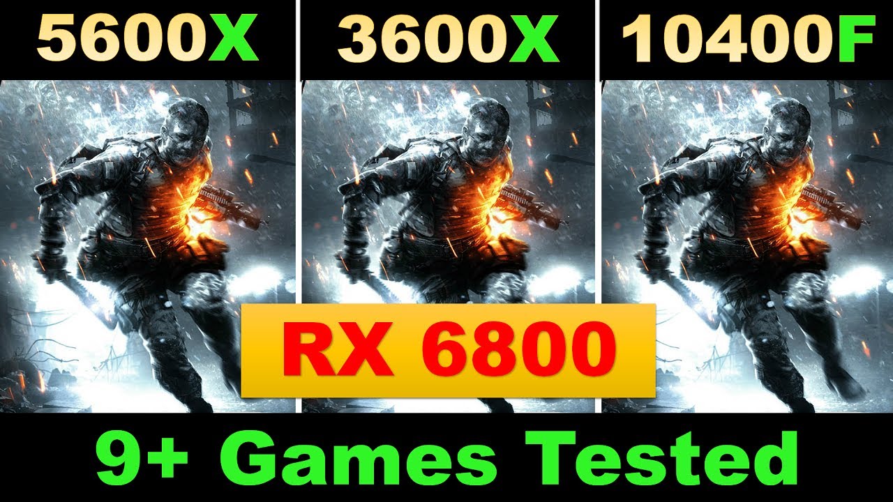 AMD 5600x vs 3600x vs 10400f benchmark RTX 3060