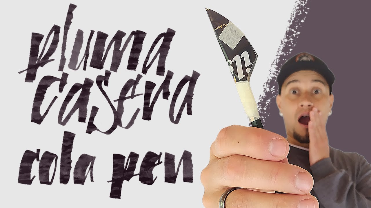 ✍️✒️COMO HACER una pluma casera COLA PEN ✍️(Tiralíneas para caligrafía) ✍️