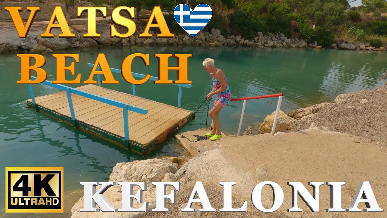 Vatsa Beach Kefalonia Greece 4K walking Tour Aug.2023