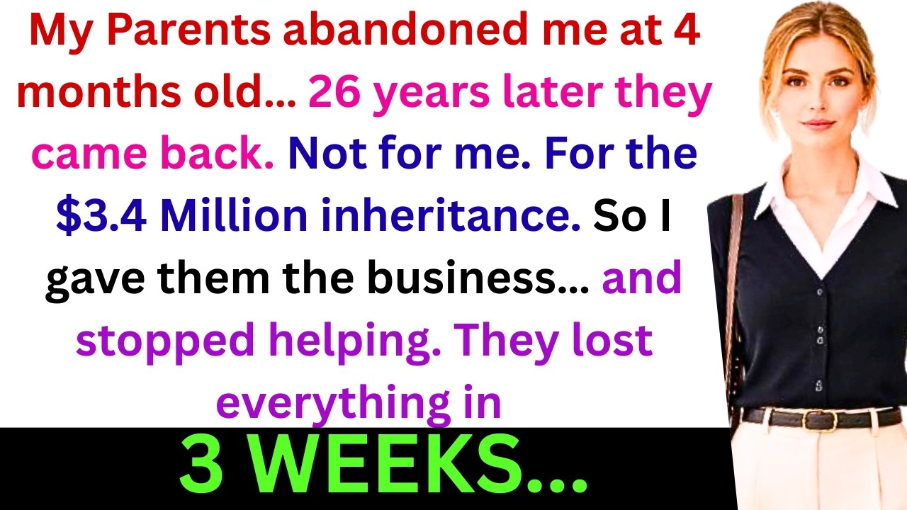 My Parents Abandoned Me at 4 Months Old, Now They're Back For My Grandfather’s $3.4M Inheritance...