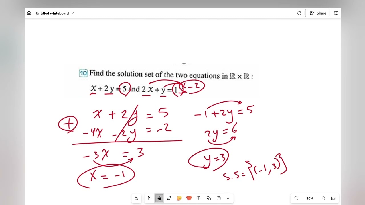 Omitting way ,ثالثه اعدادى ترم تانى ، algebraic solution set