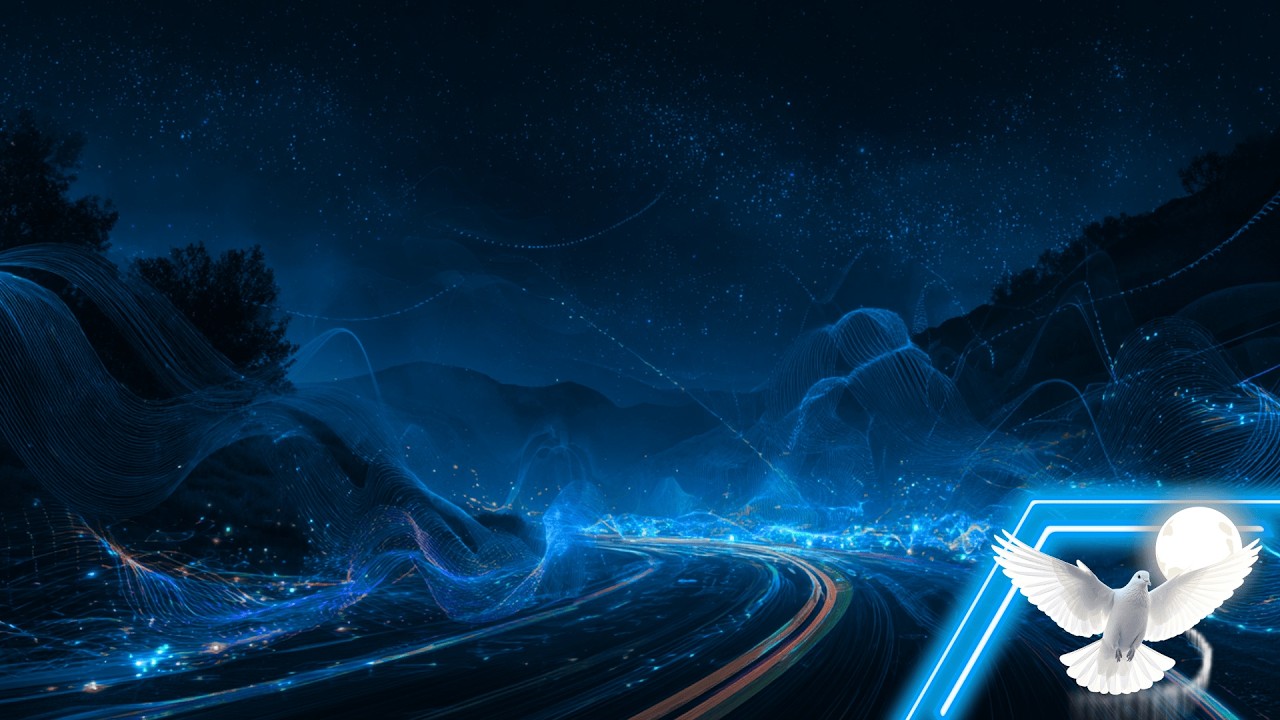Deep Sleep Session 528 Hz  • Delta Waves, Binaural Beats • 6 Hours (No Ads) • Windy Night Road