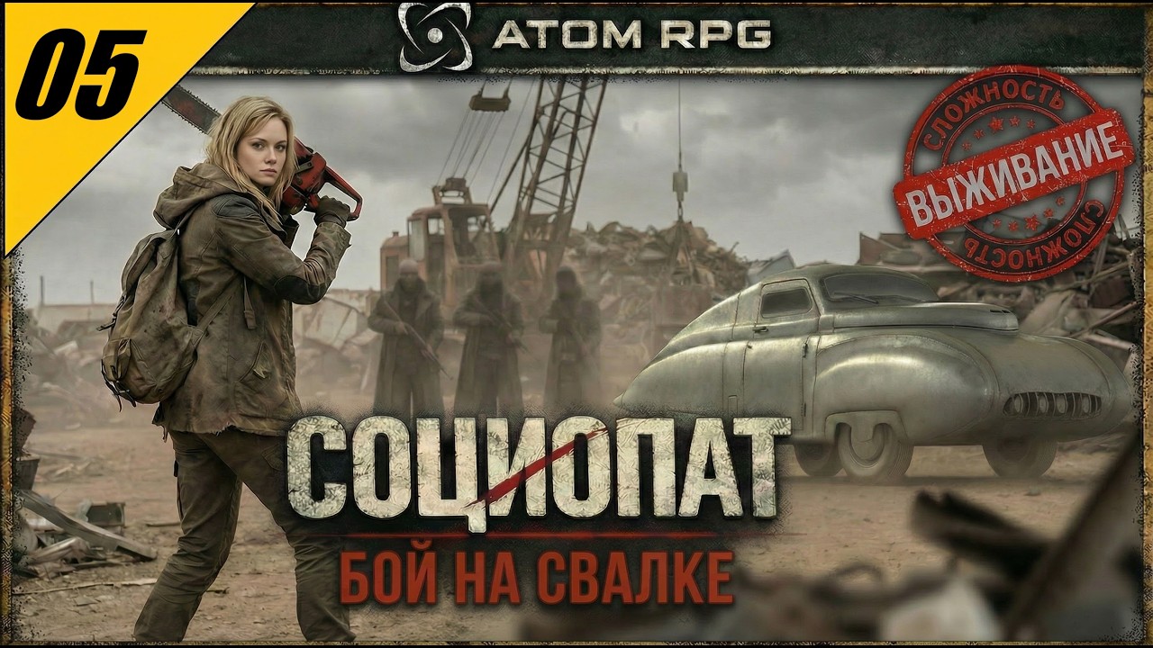 ATOM RPG — БОЙ НА СВАЛКЕ | Злое прохождение на сложности ВЫЖИВАНИЕ №5