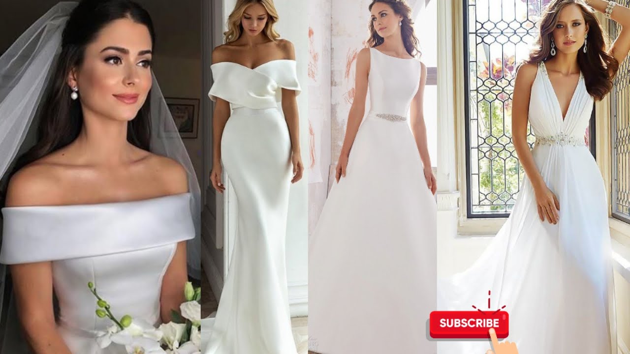 فساتين زفاف بسيطة انيقة و راقية  لتكوني اجمل عروس في الدنيا😍👰