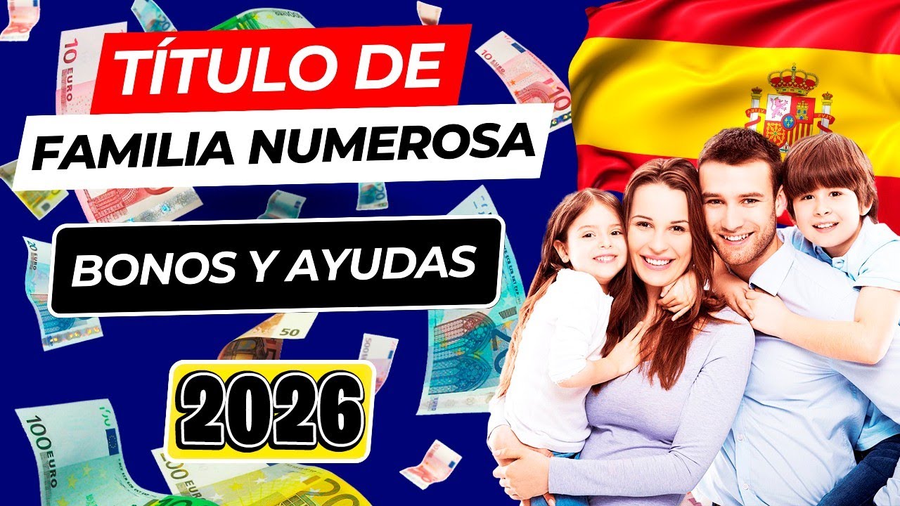👪 Cómo obtener el TÍTULO DE FAMILIA NUMEROSA 💶 Ayudas y Descuentos para Familias Numerosas (2026)