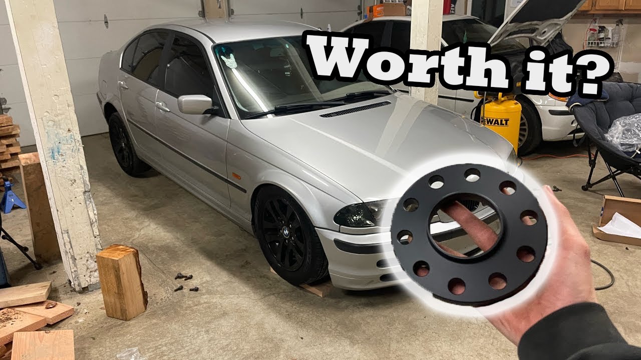 Putting Amazon wheel spacers on my e46!