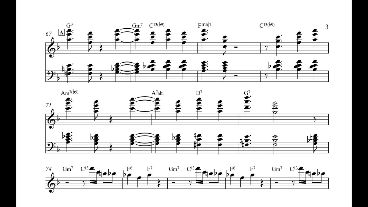 Red Garland's Solo on If I Were a Bell (Sheet Music)