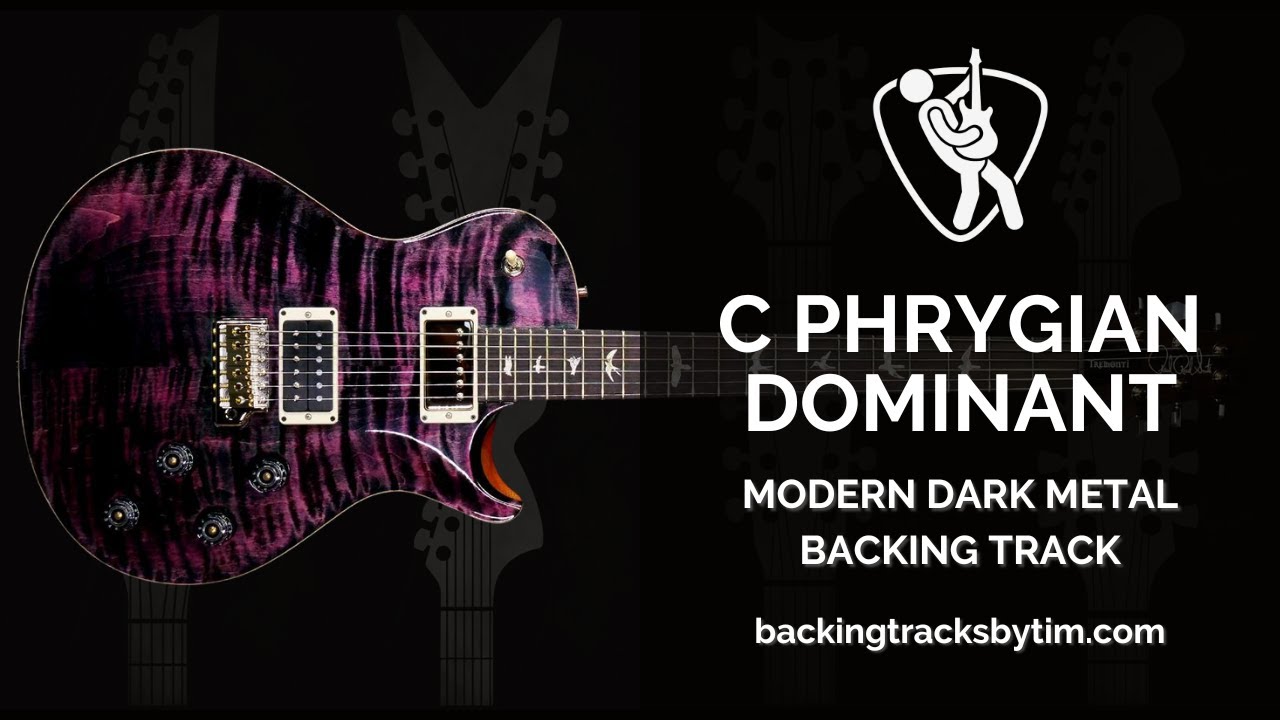 Modern Dark Metal Backing Track in C Phrygian Dominant | 155 BPM