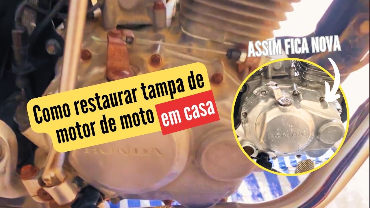 Como tirar ferrugem e limpar TAMPA DO MOTOR da titan 🏍️ - FICA COMO SE FOSSE NOVA