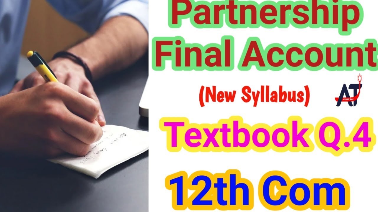 12th Com | Partnership Final Account | Text book Practice  Problem  No.04