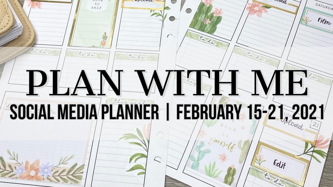 Plan with Me | Social Media Planner | February 15-21, 2021 #notiq #lightsplanneraction