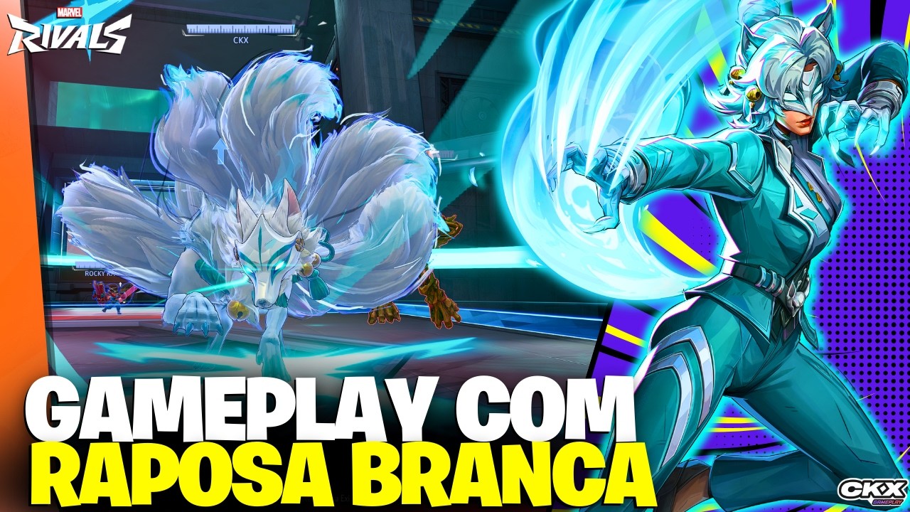 GAMEPLAY ANTECIPADA COM A WHITE FOX NO MARVEL RIVALS [4K 60 FPS]