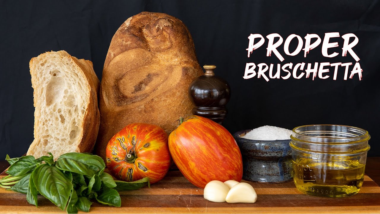 Proper Italian Bruschetta with Tomato & Basil